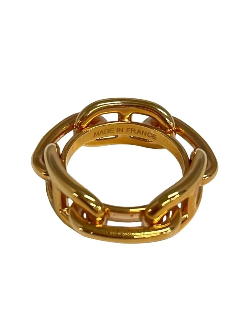 Hermes Scarf Ring Chaine D'ancre Pink Gold